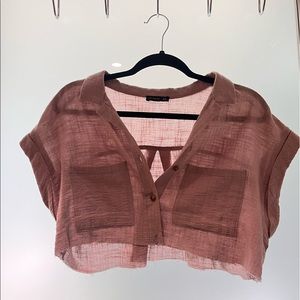 Cotton On Cropped Button Up top